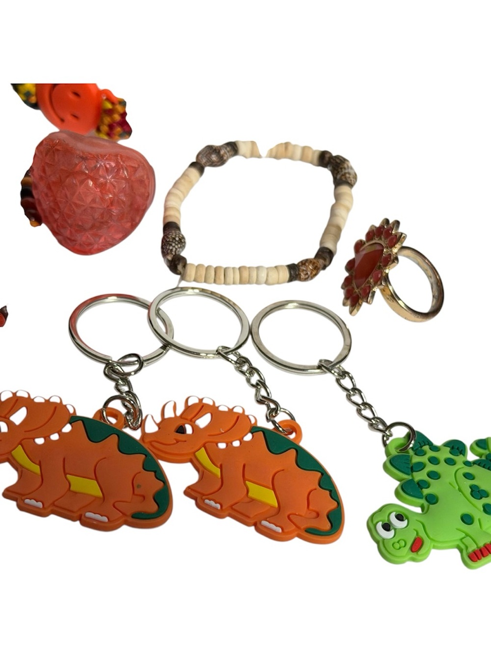 Girls Tweens Jewelry Lot Colorful Chokers Bracelets Keychains Loads of Fun - Picture 5 of 6